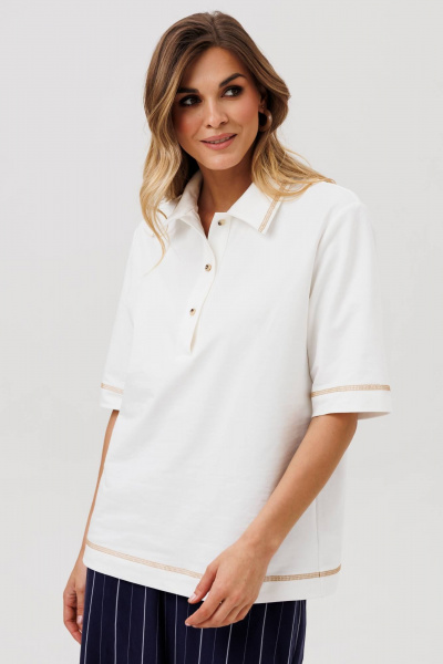 Джемпер Gizart 15380 молочный - фото 5