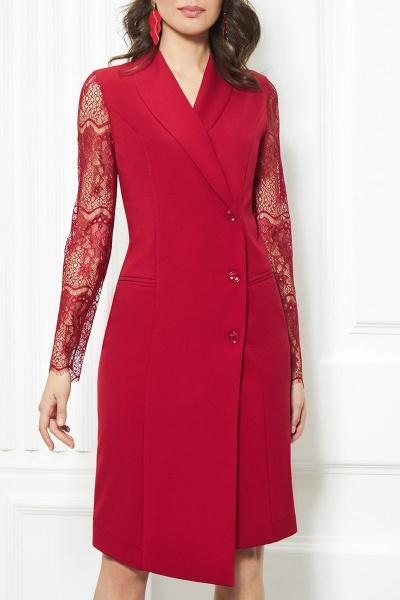 Платье AYZE 1857 малиновый - фото 3