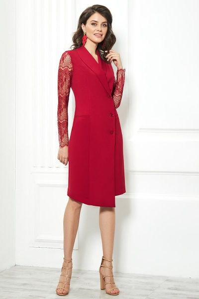 Платье AYZE 1857 малиновый - фото 2