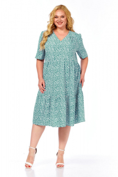 Платье СиБон 0363 зеленый - фото 1