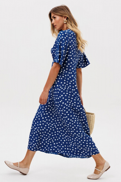 Платье Gizart 5400 синий_горошек - фото 7