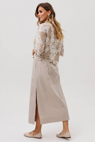 Блуза, юбка Gizart 5395 олива - фото 9