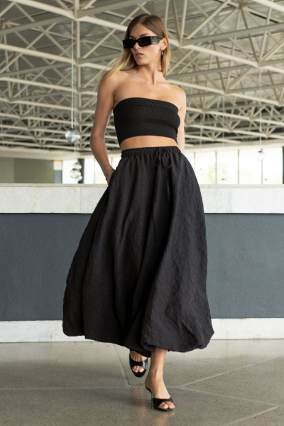 Юбка SILVERSPICE S-4510 черный - фото 6