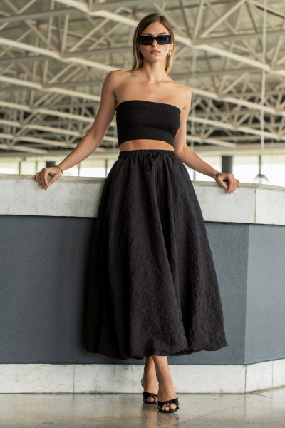 Юбка SILVERSPICE S-4510 черный - фото 3