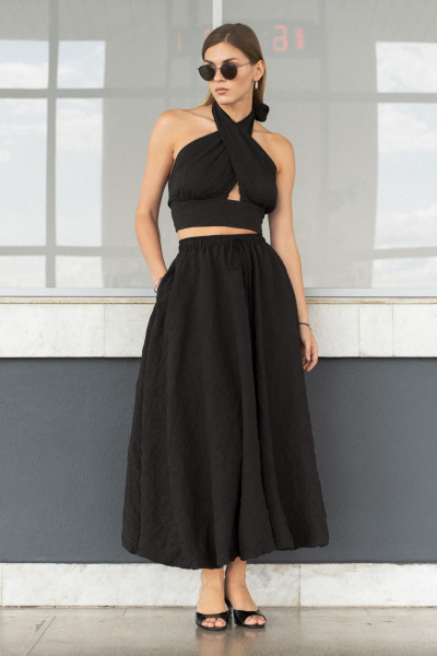 Блуза SILVERSPICE S-7512-1 черный - фото 8