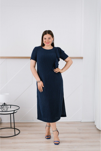 Платье TAEMNA 25009 синий - фото 2