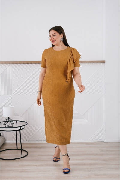Платье TAEMNA 25009 горчичный - фото 9