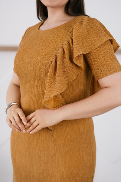 Платье TAEMNA 25009 горчичный - фото 5
