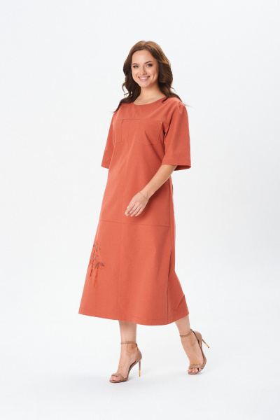 Платье TVIN 7848 карамель - фото 4