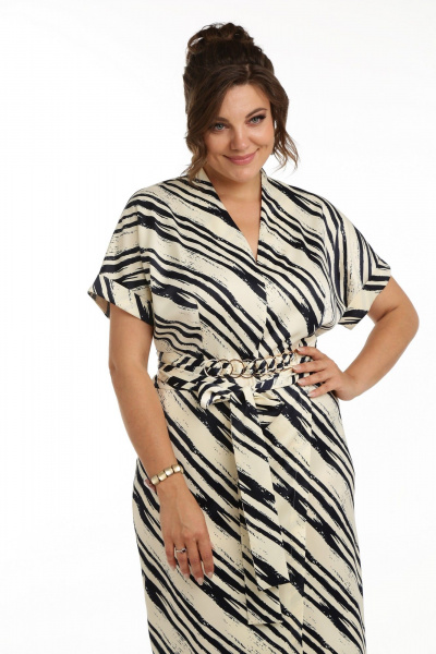 Платье Rishelie 967 молочно-синий - фото 5