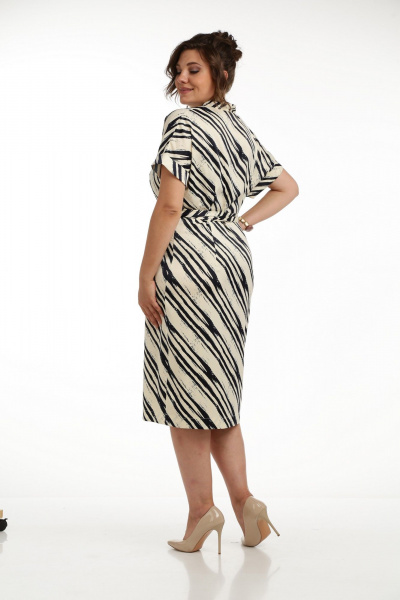 Платье Rishelie 967 молочно-синий - фото 4