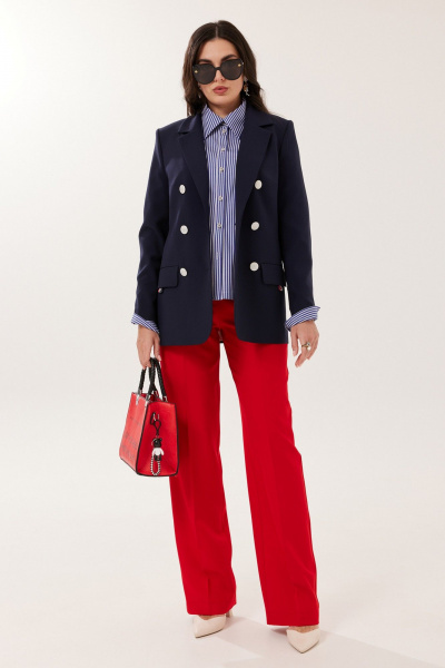 Рубашка Твой имидж 2184 синий_полоска - фото 6