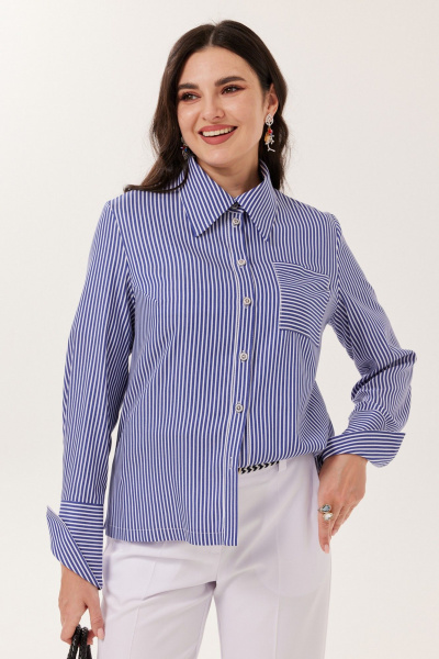 Рубашка Твой имидж 2184 синий_полоска - фото 1