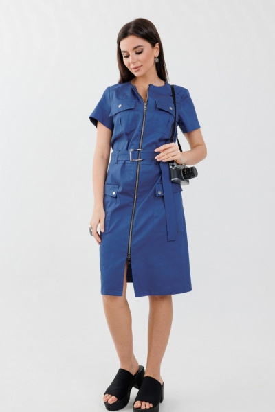 Платье Anelli 1587 голубое_озеро - фото 1