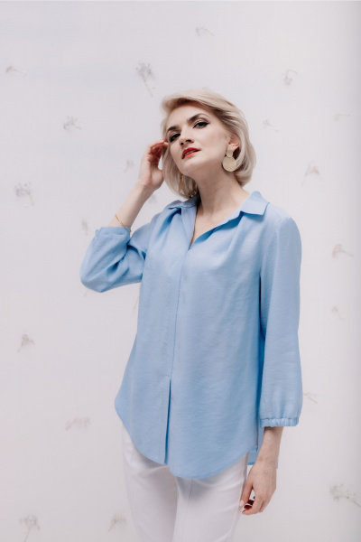 Блуза MarSo 2410 голубой - фото 1