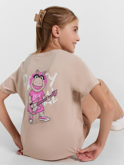 Футболка Mark Formelle 117835/24-27919П-0 холодный_бежевый_печать_3_сл_на_пол_3_сл_на_спинке - фото 78