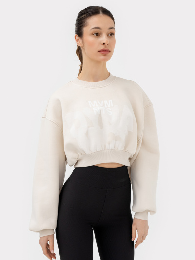 Свитшот Mark Formelle 122928/1/22/25575П-7П белый_песок_печать_3_сл_на_пол_2_сл_перед_дет_по - фото 19