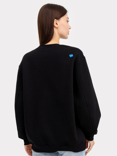 Свитшот Mark Formelle 122934/1/24-25407П-7П черный_печать_3_сл_на_пол_ДКна_спинке - фото 29