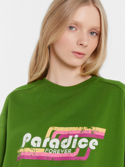 Свитшот Mark Formelle 122969/24-30489П-7 зеленый_печать_3_сл_на_пол - фото 87