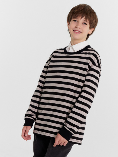 Лонгслив Mark Formelle 123434/1/24-32119П-0 черно_молочная_полоска - фото 16