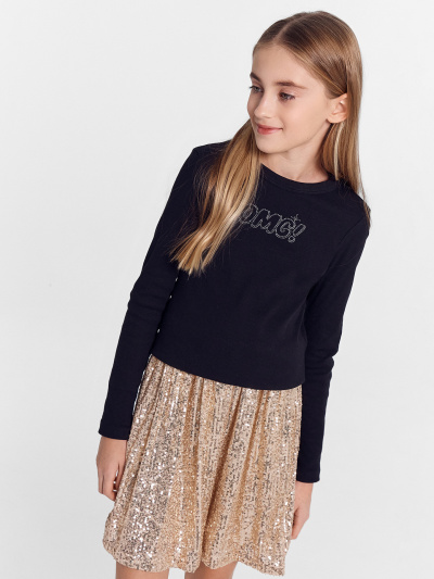 Лонгслив Mark Formelle 127917/1/24-27938П-1 черный_печать_2_сл_на_пол_(фольга) - фото 16