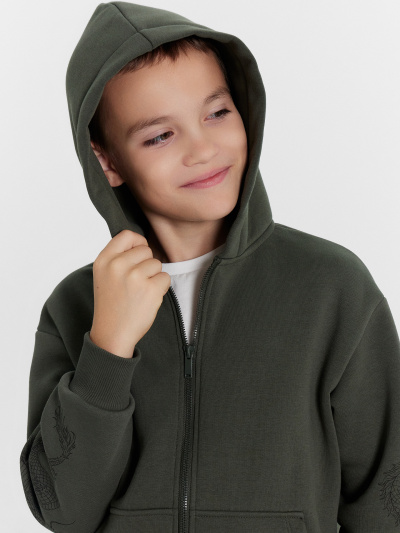 Толстовка Mark Formelle 363332/1/24-29264П-7П темный_хаки_печать_2_сл_на_ЛВ_рук_2сл_на_ПР_рук - фото 28