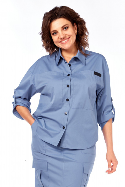 Рубашка, юбка Rishelie 984 джинс - фото 5