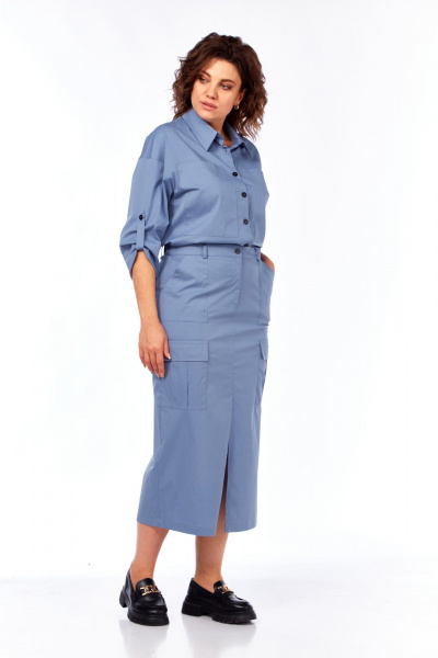 Рубашка, юбка Rishelie 984 джинс - фото 2