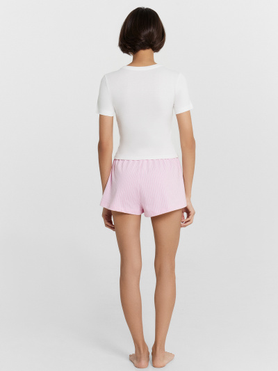 Футболка, шорты Mark Formelle 592617/24-33321ПП-1 белый_бело_розовая_полоска_1сл_аппликация_из_страз - фото 28