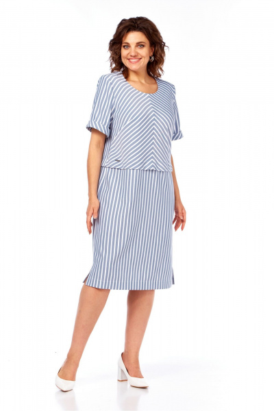 Платье SVT-fashion 585 полоска_кор - фото 4
