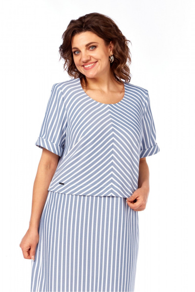 Платье SVT-fashion 585 полоска_кор - фото 3