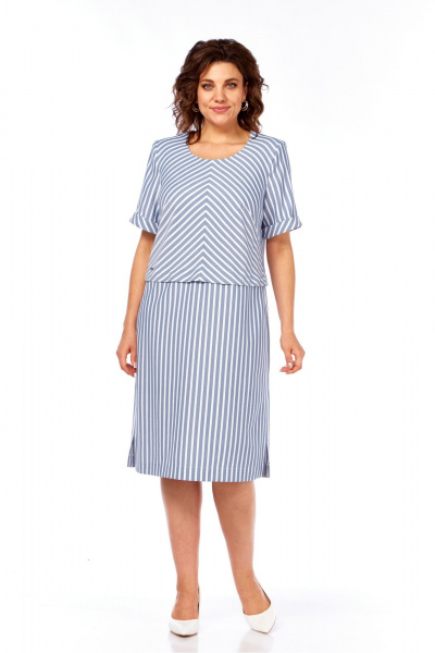Платье SVT-fashion 585 полоска_кор - фото 1