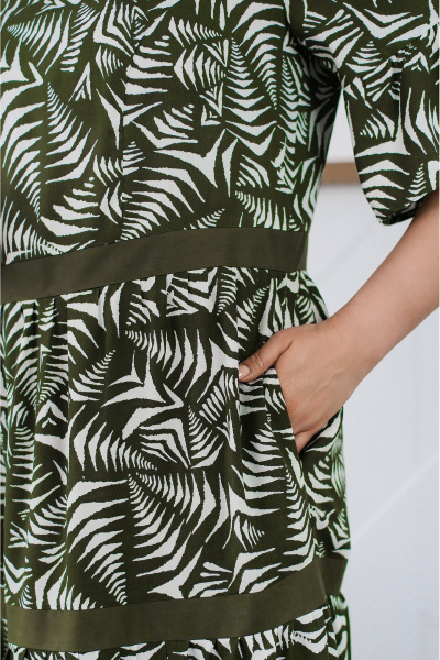 Платье TAEMNA 24037 хаки - фото 6