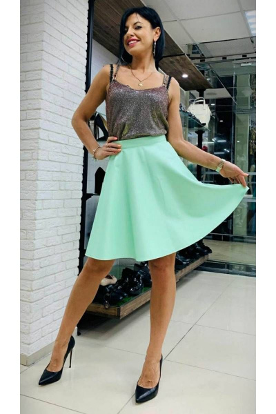 Юбка из экокожи п/солнце с задней застежкой для дождливых дней S. Veles 1-21А11 - фото 1