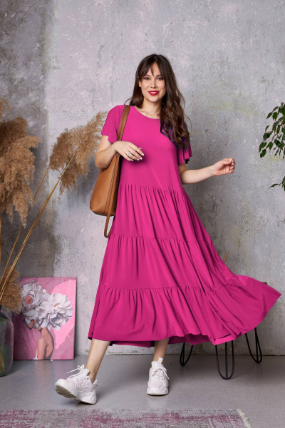 Платье Anastasia 1218 малина - фото 3