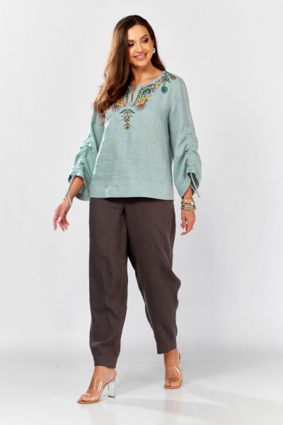 Блуза MALI 625-074 бирюза_ - фото 4