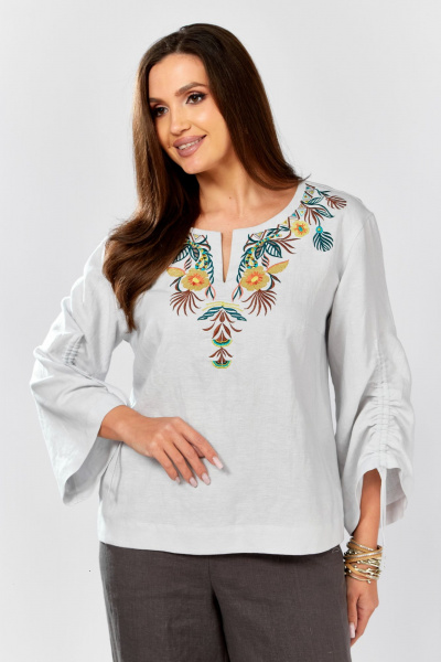 Блуза MALI 625-074 светло-серый - фото 20