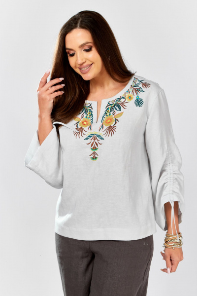 Блуза MALI 625-074 светло-серый - фото 19