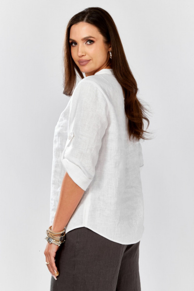 Блуза MALI 625-076 белый_серый - фото 2