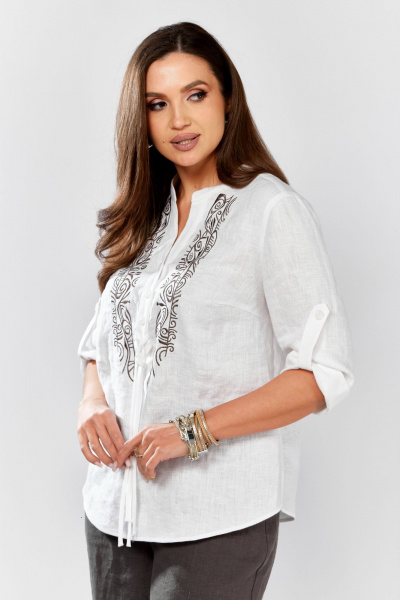 Блуза MALI 625-076 белый_серый - фото 22