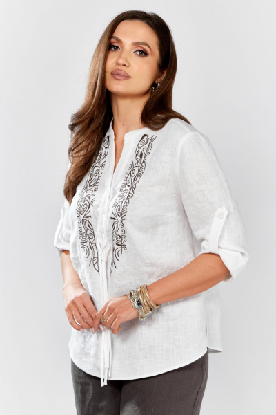 Блуза MALI 625-076 белый_серый - фото 21
