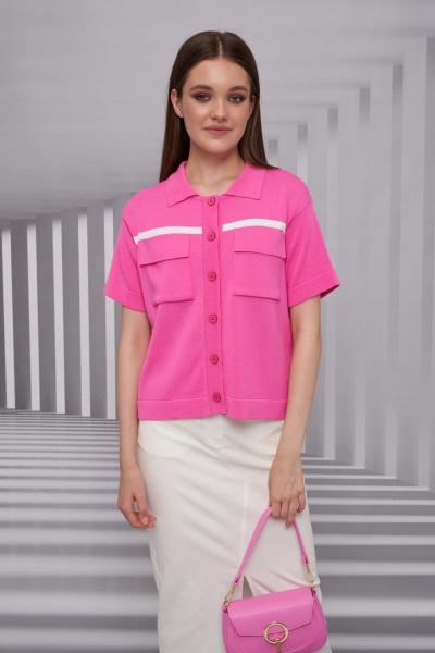 Жакет Barbara Geratti С4418BG фуксия/белый - фото 2
