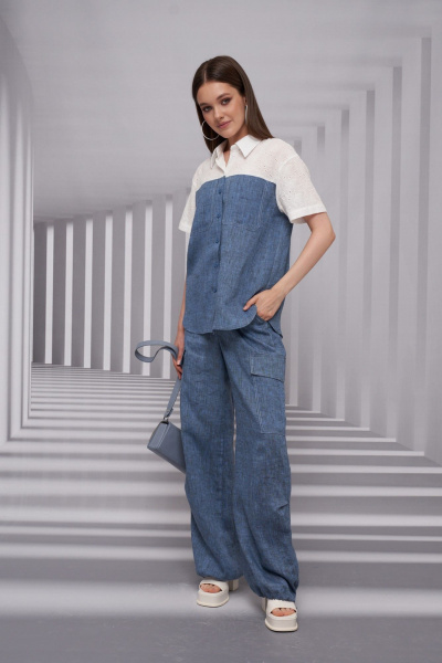 Жакет Barbara Geratti С4709BG синий/белый - фото 2