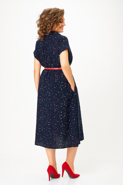 Платье Swallow 740.1 темно-синий/цветной_горошек - фото 11
