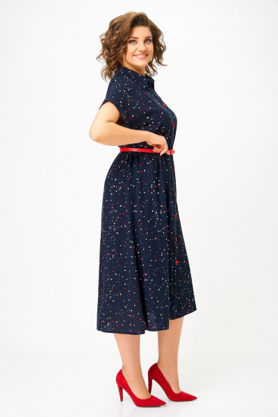 Платье Swallow 740.1 темно-синий/цветной_горошек - фото 9