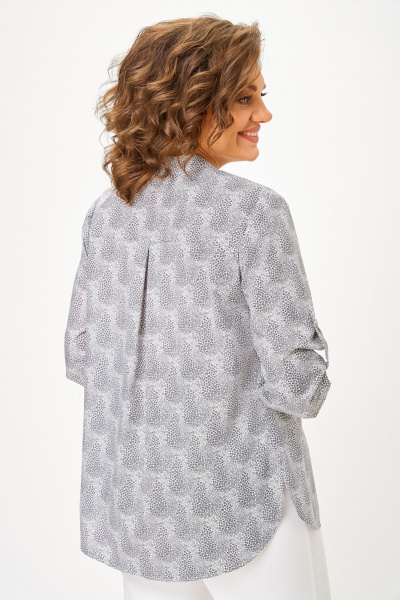 Блуза Swallow 864 молочный/цветы - фото 7