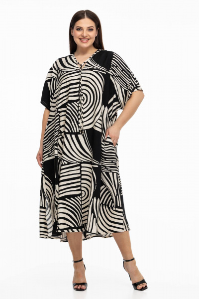 Платье Avila 0998 черный - фото 2