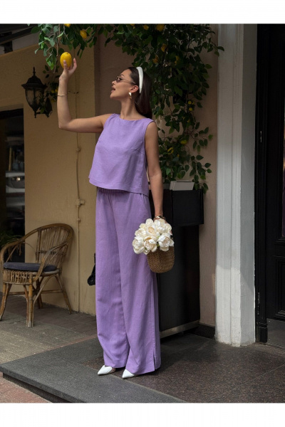 Блуза, брюки Dilana VIP 2052 лаванда - фото 12