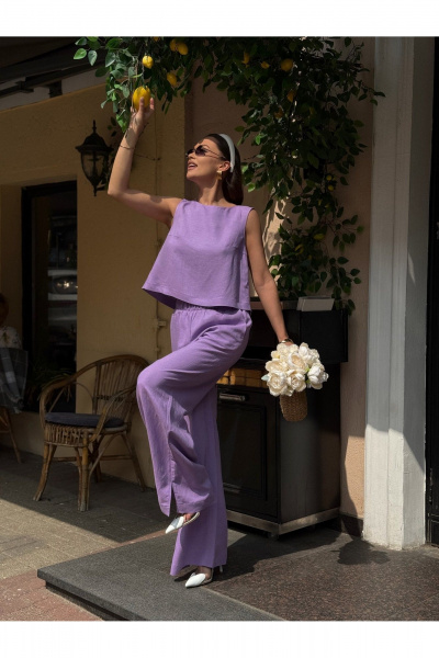 Блуза, брюки Dilana VIP 2052 лаванда - фото 9