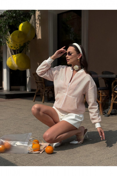 Жакет Dilana VIP 2103 светло-персиковый - фото 7